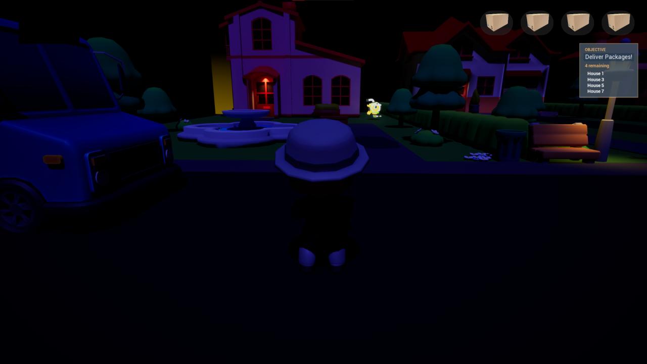 Delivery After Dark level one suburban gameplay