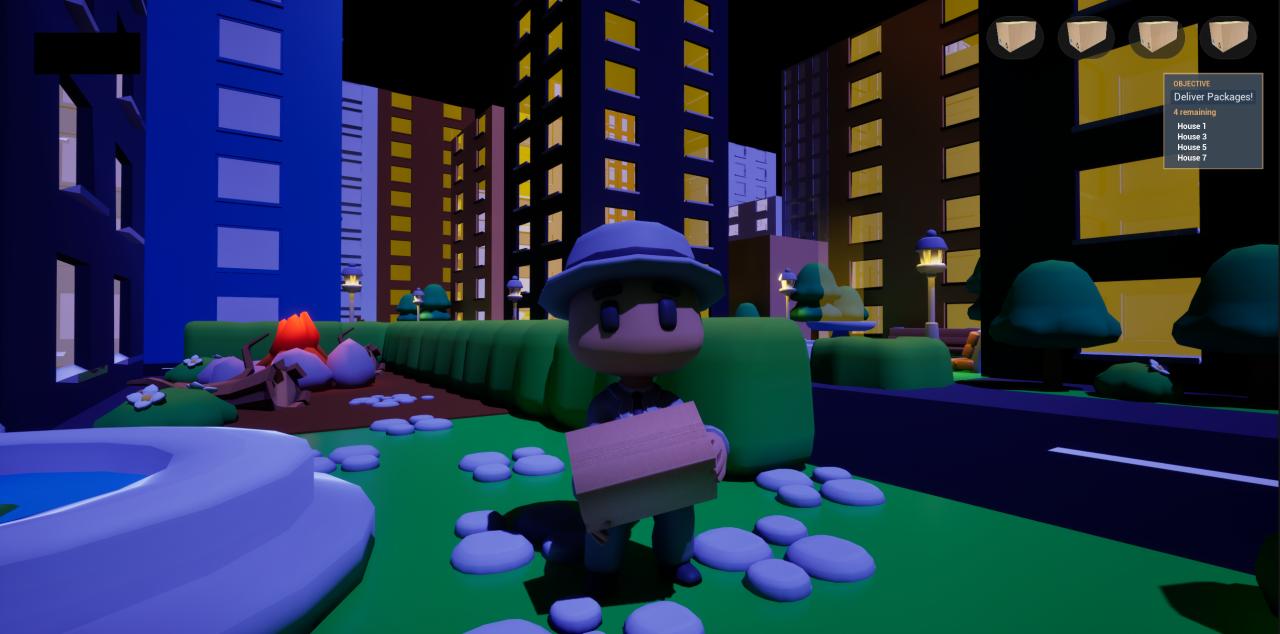 Delivery After Dark level two city gameplay
