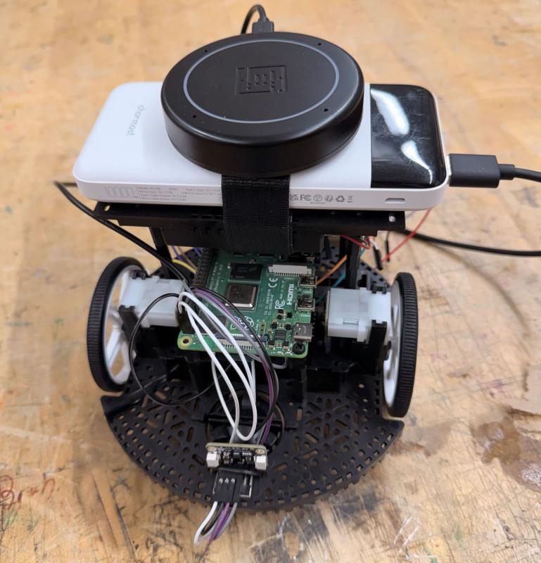 Ruff-Ruff Rover hardware prototype with electronics and rover chassis